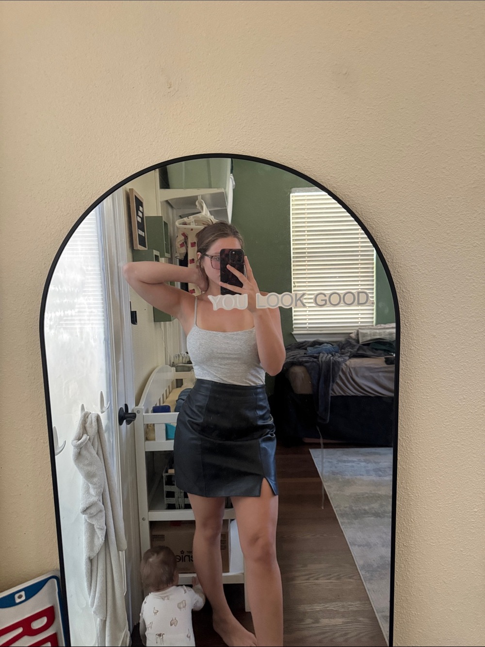 Vintage Wilsons 100% Leather Mini Skirt